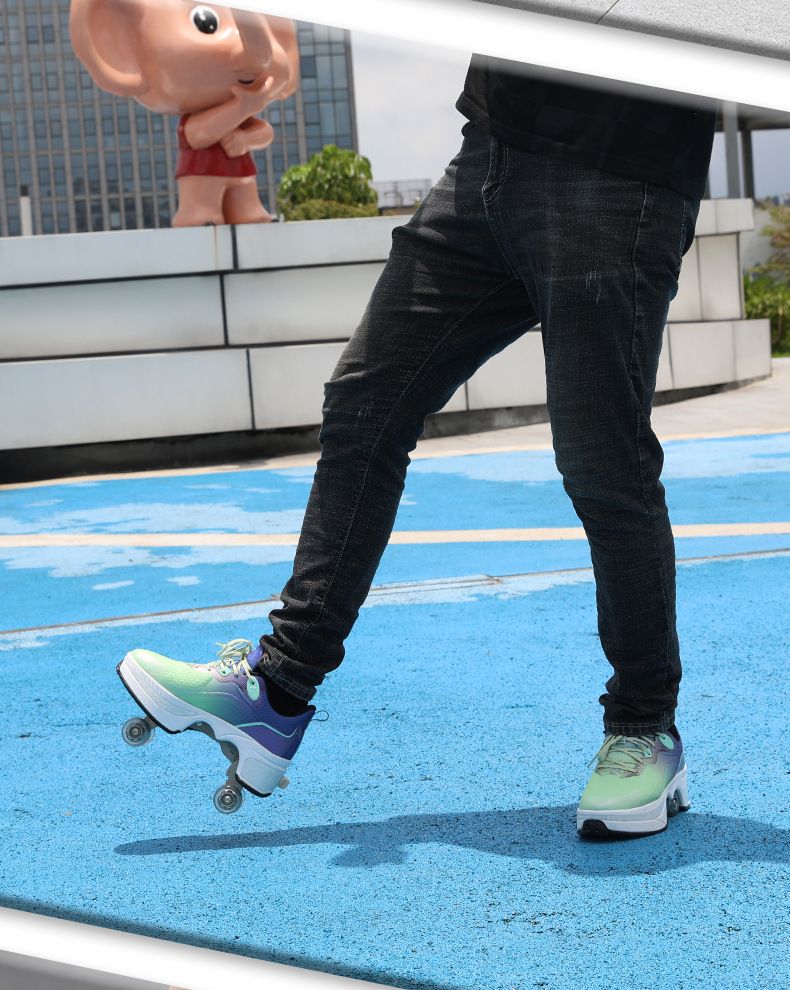 Roller Skates, Roller Skates, Double Row Wheel Shoes, Deformed Shoes For Children And Teenagers_voghion.com