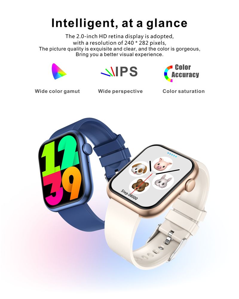 Smartwatch QX7Pro do pomiaru glukozy, tlenu we krwi, temperatury ciała, kontroli zdrowia, połączeń Bluetooth, stopu aluminium, sportów_voghion.com