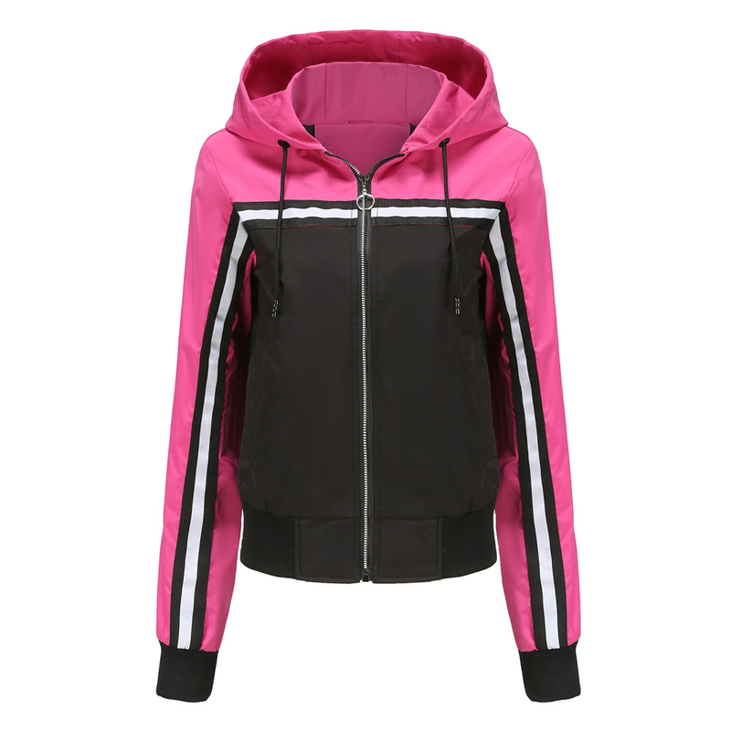Women's Clothing Jacket Color Matching Casual Jacket Women's Spring and Autumn Outdoor Raincoat_voghion.com