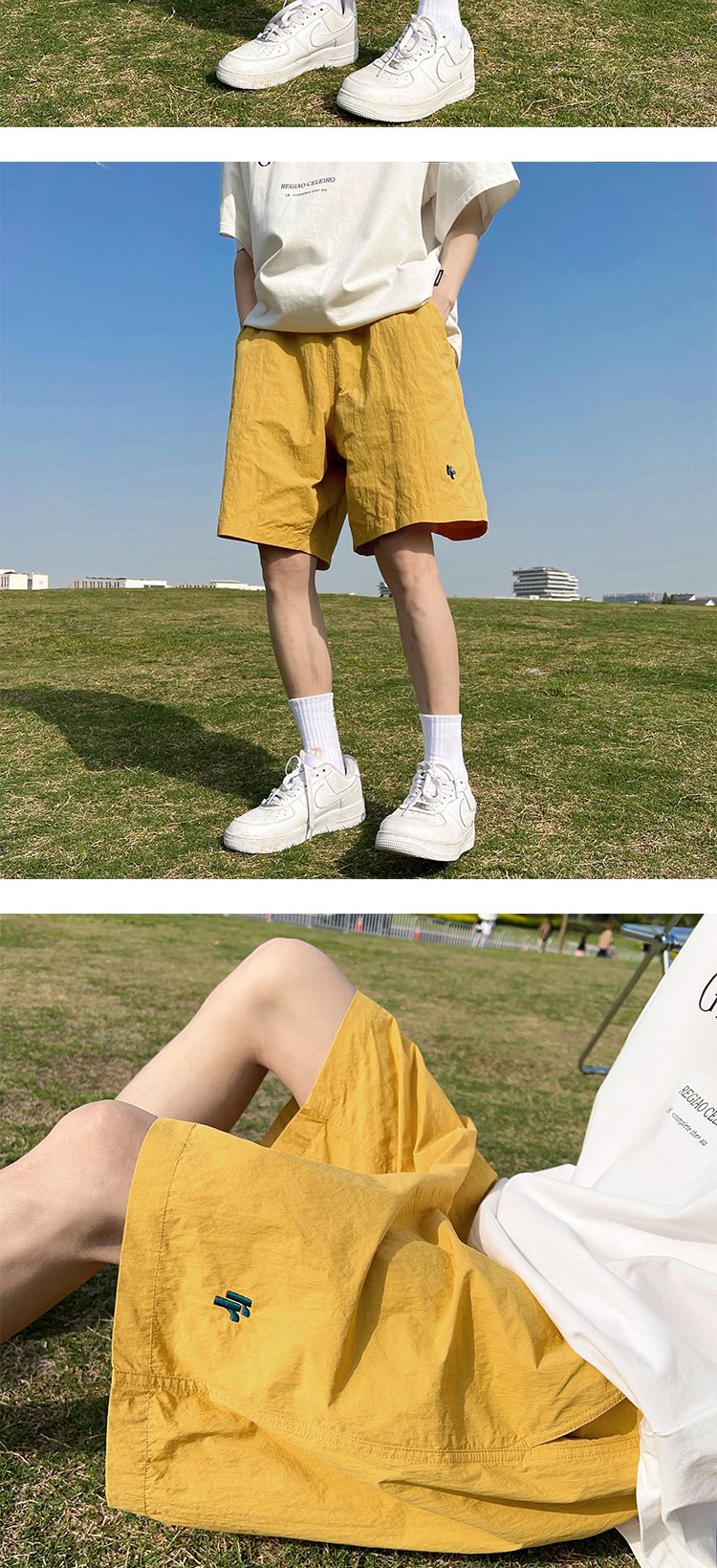 Ice Silk Quick Drying Outdoor Shorts Men's Summer Thin Cool Trendy Brand Pants For Casual Loose Running Sports Capris_voghion.com