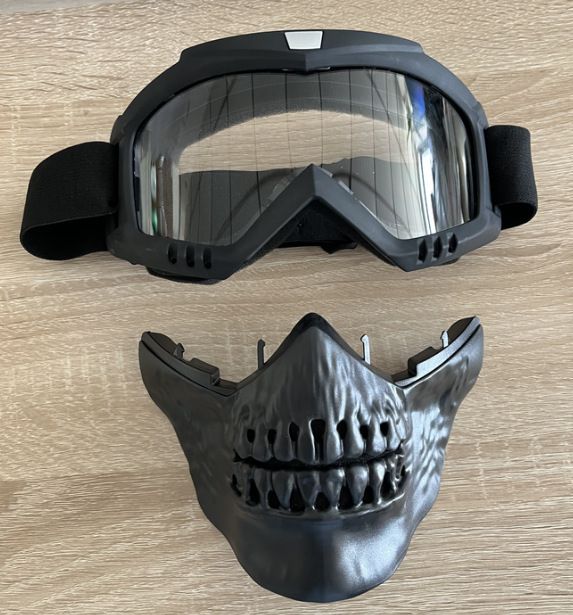 Harley Riding Water Transfer Pattern Halloween Skull Mask Detachable Windproof Sand Helmet_voghion.com