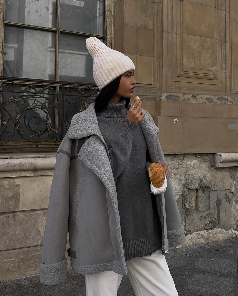 Veste rembourrée en coton pour moto de rue, nouveau design d'épissage pour femmes_voghion.com
