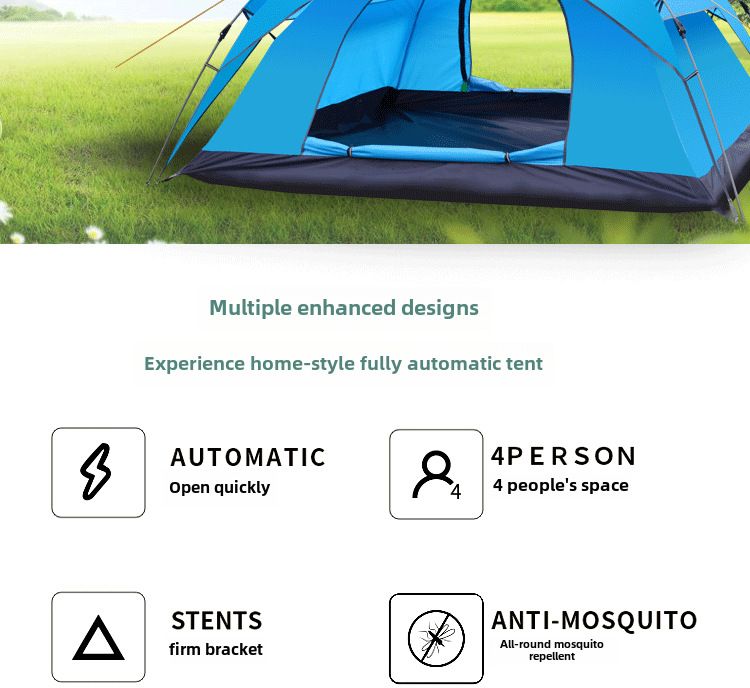 Attrezzatura per esterni Viaggi all'aperto Tenda da campeggio Tenda da esterno Campeggio automatico Forniture portatili_voghion.com