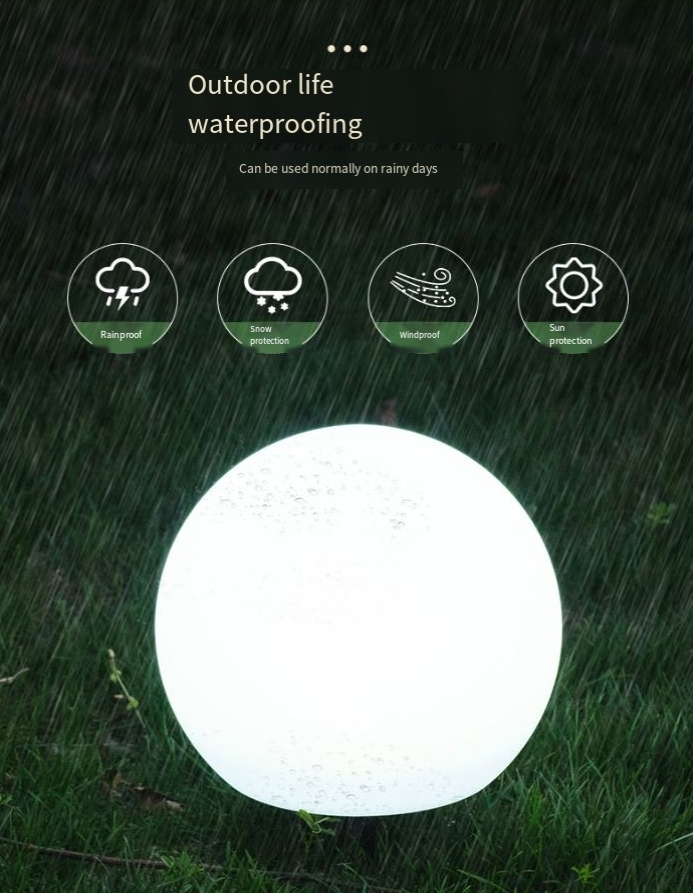 Luce a sfera luminosa solare da cortile a LED, varietà di luci colorate, luci da prato per esterni, atmosfera festiva, luce decorativa_voghion.com