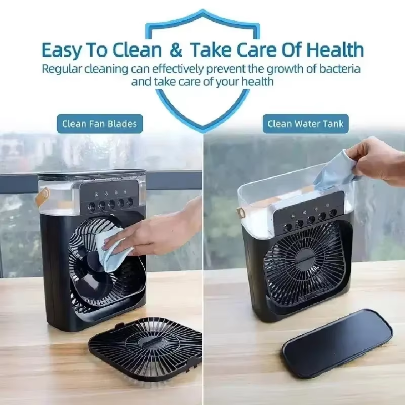 Ventilador inteligente 3 em 1, diodo emissor de luz, luz noturna, umidificador portátil com ar condicionado, escritório doméstico, novo ar condicionado, refrigerador_voghion.com