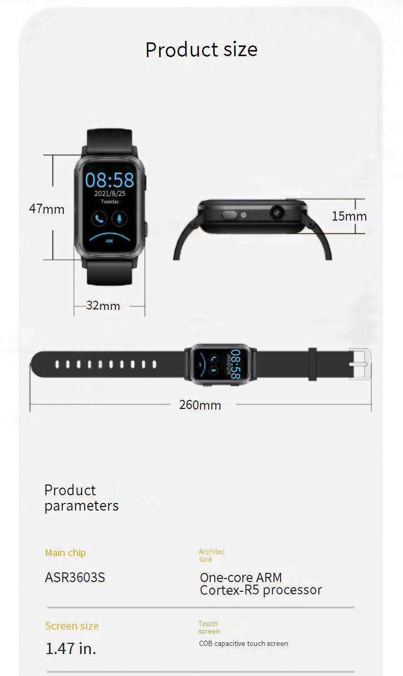 Smartwatches FA58 Kindertelefonuhr Wasserdicht Karteneinschub 1,47 Zoll Smartwatch GPS-Positionierung 4G Studententelefonuhr_voghion.com