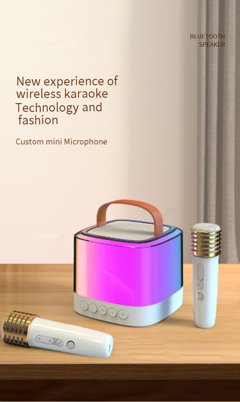 Enceintes portables, nouvelle enceinte Bluetooth, enceinte Bluetooth portable d'extérieur, karaoké sans fil avec microphone, microphone pour la maison, le karaoké et la télévision_voghion.com