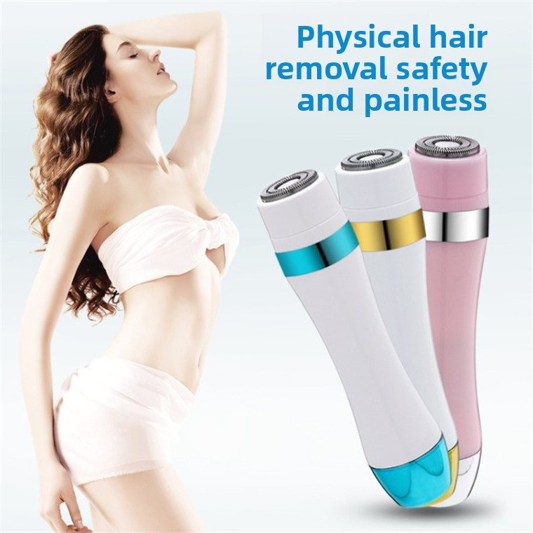 4-in-1 Elektrischer Haarschneider für Augenbrauen, Nase und Körper – Schmerzfreies Gesichtspflegeset für Frauen und Männer_voghion.com