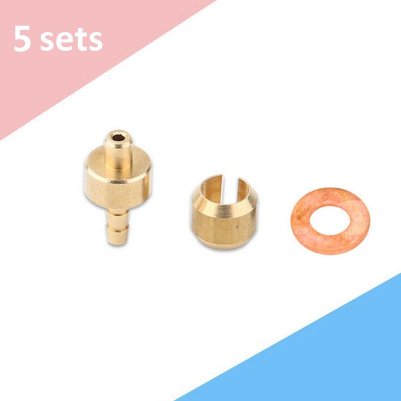 5set Oil-Naald Set Five-e Body Suitable For-HOPE Hose Insert Oil Needle Olive Head Five Thread Bicycle Brake Parts_voghion.com