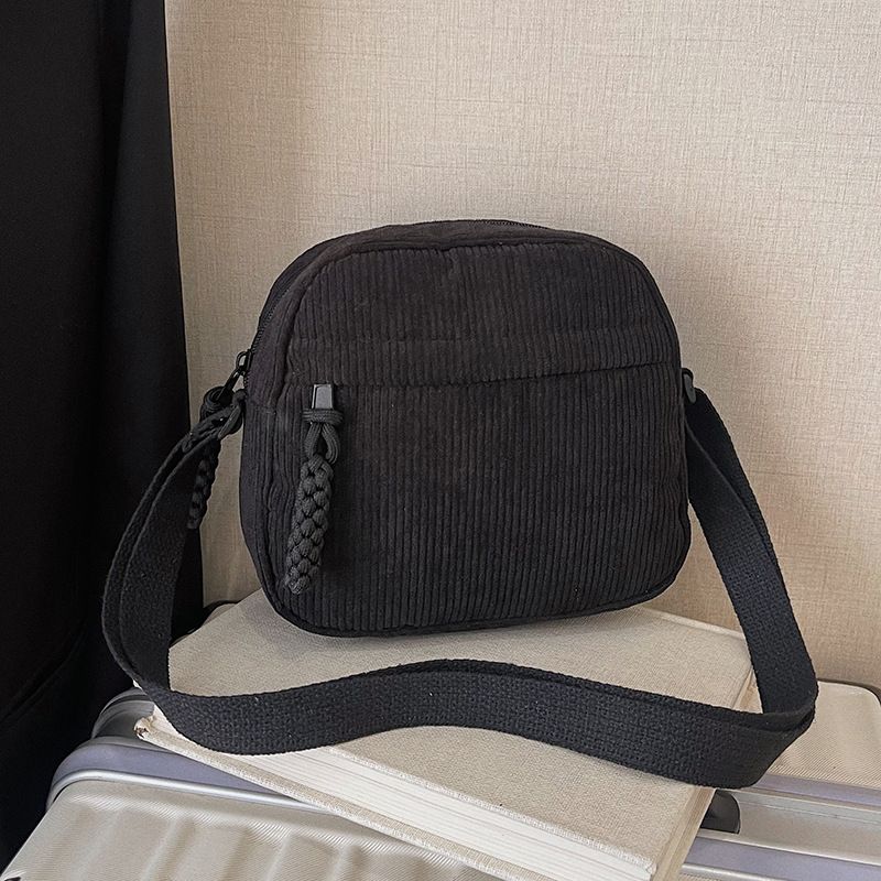 Borsa a tracolla piccola per telefono da pendolare estiva di alta qualità per donna, 2025, nuova moda, in velluto a coste tinta unita_voghion.com