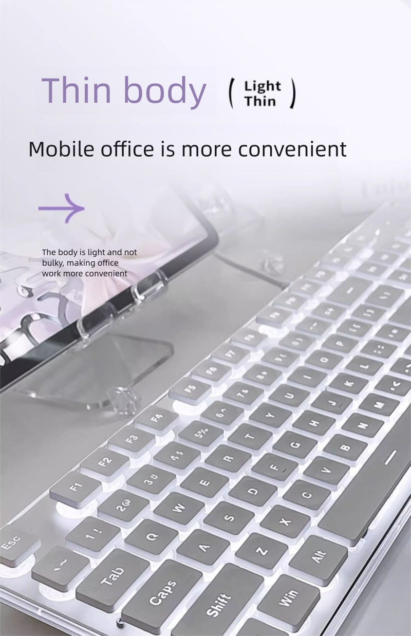Mengzu Silent Echtes mechanisches Gefühl für Frauen Büro Kabelgebundener Laptop GX Gaming-Tastatur und -Maus_voghion.com