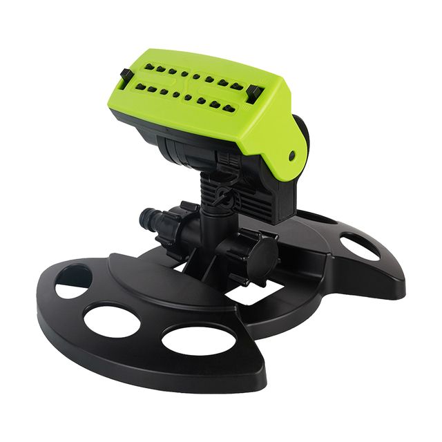 16 Lächer Gaardesprinkler 180° rotéierend automatesch Bewässerungssystem Outdoor Gaart Rasen Terrass Haff Waassersprüher_voghion.com