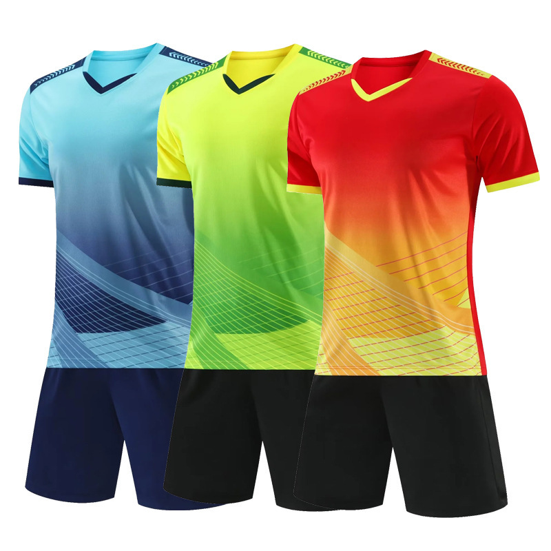 Maglia da calcio da allenamento per bambini, traspirante, a maniche corte, disponibile anche per adulti con stampa._voghion.com