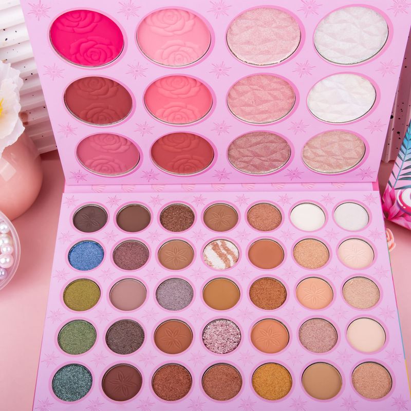 URATM 117-Color Folding Eyeshadow Palette - 4-Layer All-in-One With Matte & Pearlescent Shadows, Blush, Contour & Highlighter_voghion.com