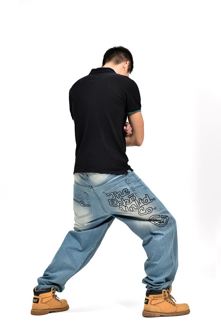 Übergröße Herren Kleidung Trendy Herbst und Winter Neue Lose Übergröße Fat Guy Hip Hop Big Size Skateboard Hosen_voghion.com