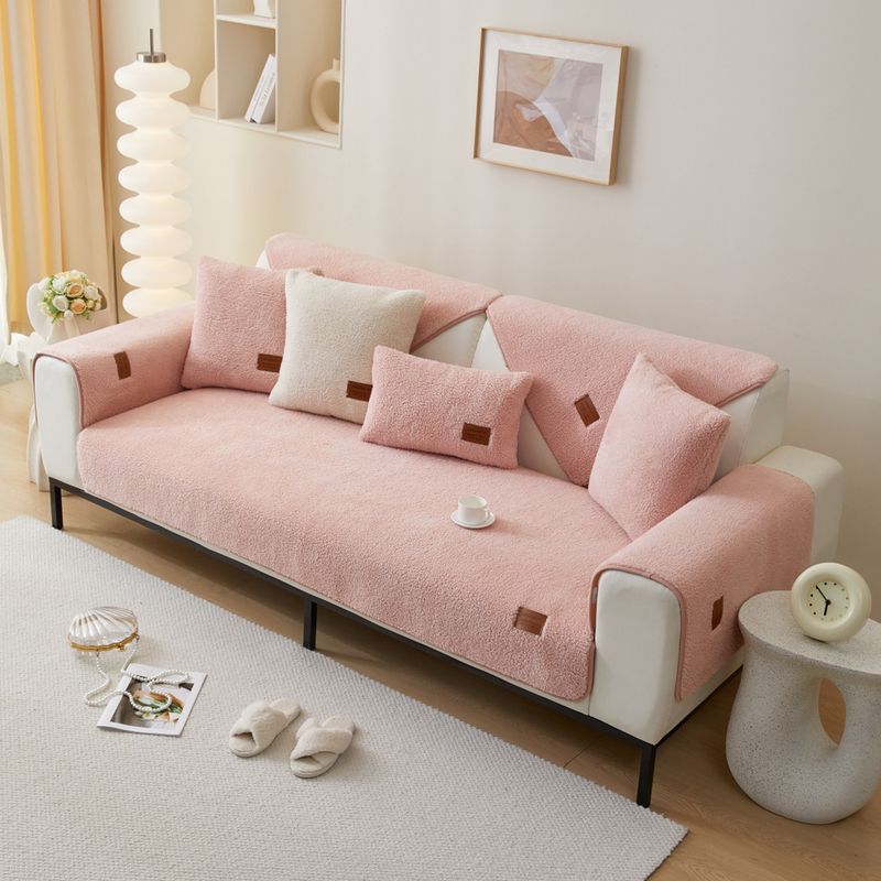 Unisex new winter lambskin sofa cushion non slip plush cushion simple modern sofa cover cloth towel_voghion.com