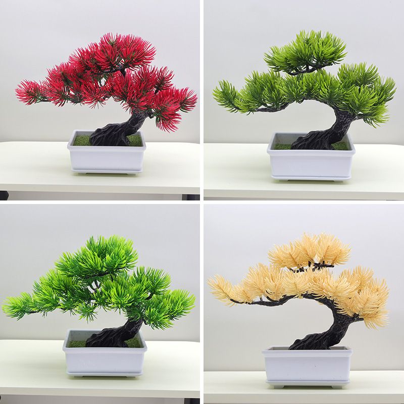 Home Mobili bellezza pino accogliente pino artificiale ingegneria rami pianta verde giardinaggio vaso decorativo aghi di pino rami di pino_voghion.com