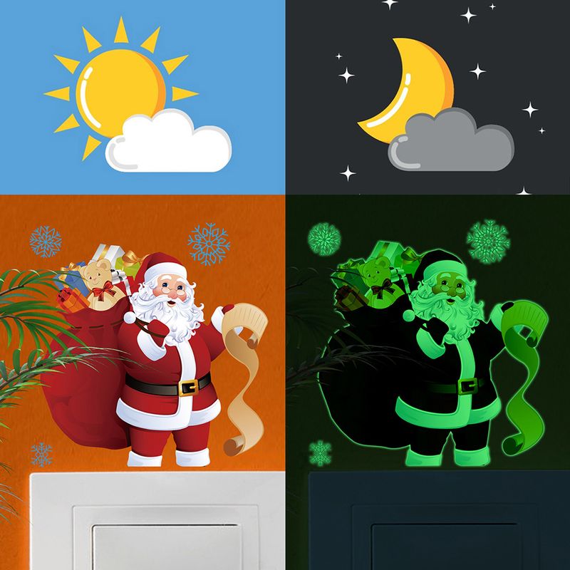 Luminous Santa Claus switch AFG3620 custom decorative wall sticker_voghion.com