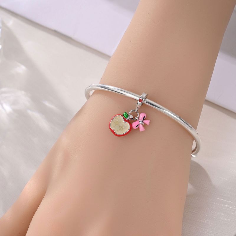 Gioielli da donna con ciondolo a forma di frutta, avocado, pera e lampone, con perline e bracciale in rame bianco placcato argento_voghion.com