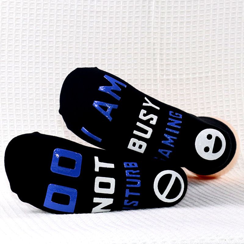 Calzini in cotone a metà tubo, suole con colla bicolore, calzini sportivi casual antiscivolo, calzini da gioco_voghion.com