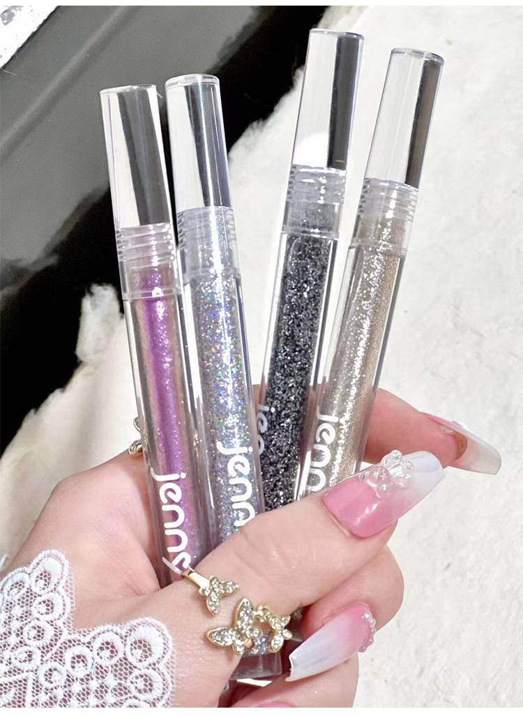 Flüssiger Lidschatten Monochrom Mintblau Braun Burst Schimmernder Diamant-Lidschatten Nischen-Augen-Make-up Feentränen Student_voghion.com