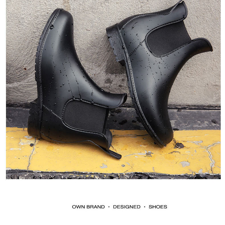 Scarpe antipioggia corte Stivali antipioggia elastici da donna Stivali antipioggia antiscivolo Stivali antipioggia per adulti Copriscarpe_voghion.com