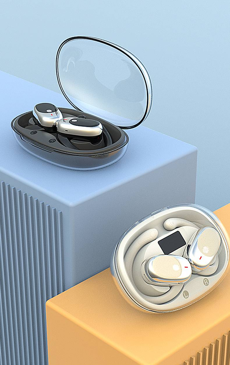 Ergonomisches, um 130° schwenkbares Bluetooth-Headset mit 300-mAh-Akku, Schnellverbindung, LED-Anzeige, direktionalem Sound, Touch-Steuerung, Bluetooth 5.3_voghion.com