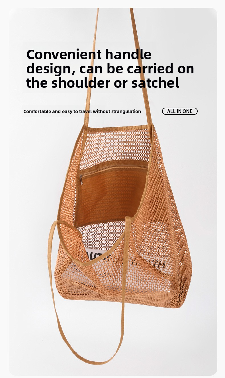 Foldable Nylon Mesh Travel Tote Bag – Large Capacity Cube Shape | Multi-Purpose Storage For Clothes & Toiletries | Lightweight & Compact_voghion.com