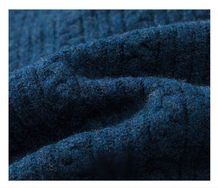 Men's Twisted Knit V-Neck Sweater Style Casual Pullover With Loose Fit, Solid Color For Autumn & Winter_voghion.com