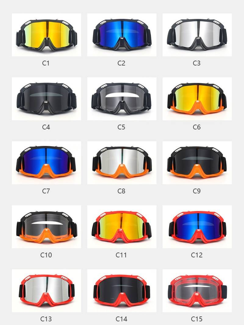 Motorbrillen, off-road fietsbrillen, winddichte zonnebrillen voor mountainbiken, motorcrosshelmen, vizier met verwisselbare lenzen_voghion.com