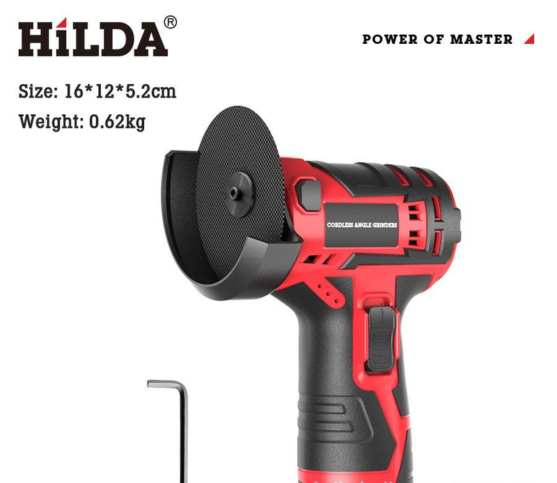 HILDA 12V Cordless Angle Grinder With Battery & Charger, 3 Inch Mini Cutting & Polishing Tool For Home DIY Projects, 12000 RPM,_voghion.com