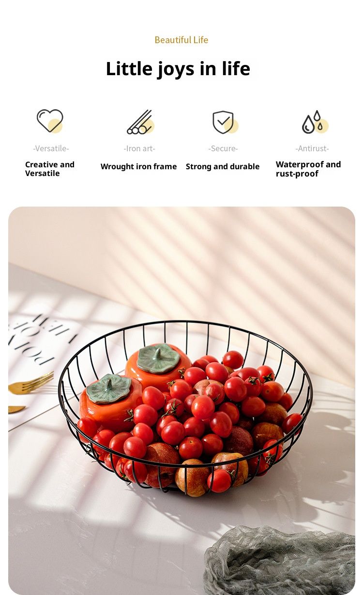 Set di ciotole per frutta in ferro scandinavo - Vassoio moderno per snack e caramelle da 3 pezzi per tavolino da caffè, arredamento minimalista per la casa (nero/oro, piccolo/medio/grande)_voghion.com