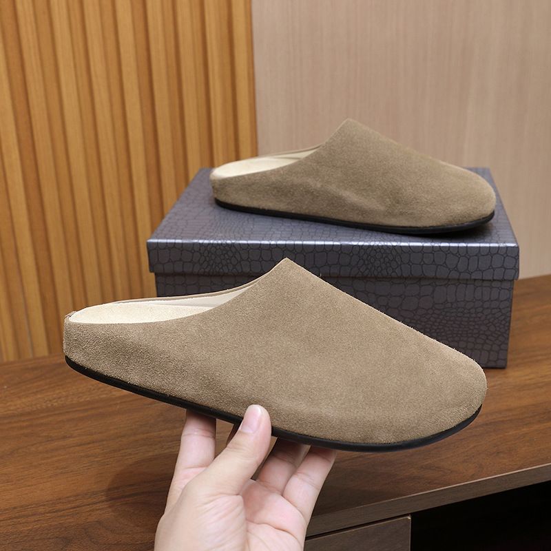 Trendy Summer Closed-Toe Half Slippers For Men, Slip-On Lazy Shoes With Unique Design, Mules And New Style_voghion.com