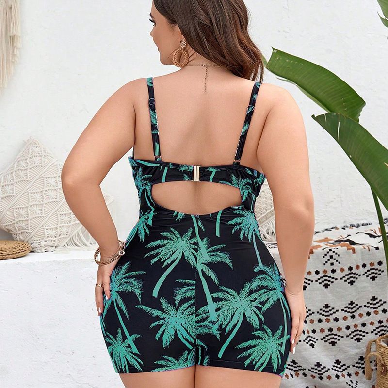Maillot de bain une pièce conservateur à fleurs pour femmes, bikini grande taille, pour la plage et les sources chaudes, nouvelle collection 2025_voghion.com