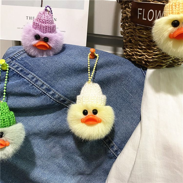 Laukku Charm Creative Pehmo Ruma Ankka Avaimenperä Sarjakuva Nukke Laukku Riipus Ruma Söpö Auto Avaimenperä Tarvikkeet Lahja_voghion.com