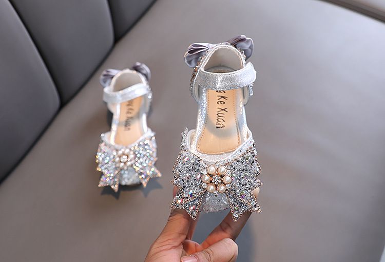 Strass Weichen Sohlen Mädchen Sandalen Prinzessin Schuhe Kinder Schuhe Frühling Stil Mädchen Leder Schuhe_voghion.com
