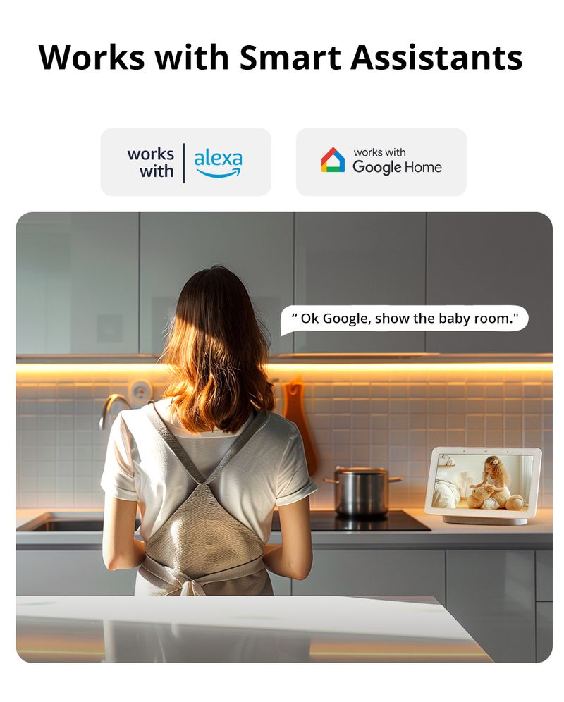 SONOFF CAM Slim Gen2 Smart Home Security Camera 1080P Human&Motion Detection Night Vision Two-way Audio work with Google_voghion.com