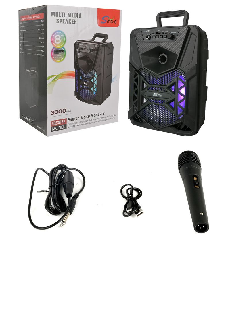 ZQS8152 Prijenosni zvučnik Šareni vanjski Square Dance Sound Box Vanjski veliki volumen Bluetooth mali audio_voghion.com