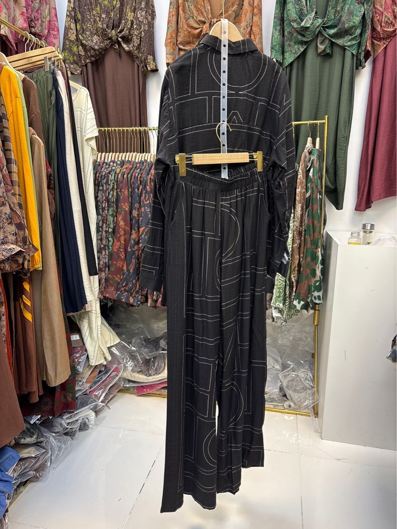 Muslimischen Plus Größe 2025 Frühling Sommer Neue Nordic TOT Hülse Hemd Lange Hosen Elastische Taille Lose 33135_voghion.com