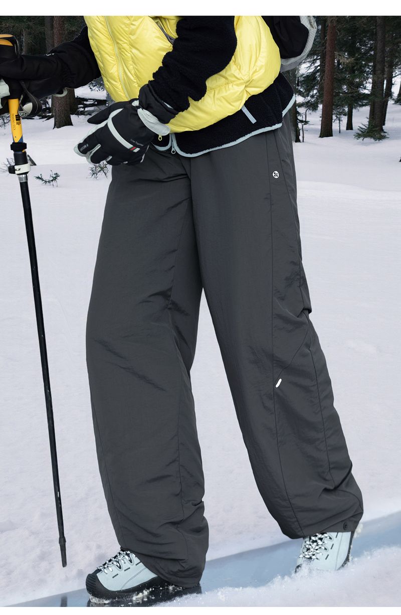 Wasserabweisende Ganzjahreshose für Herren – Wintertaugliche Baumwollmischung, Spaltfalten-Design (Schwarz/Eisengrau, M-XXXL)_voghion.com