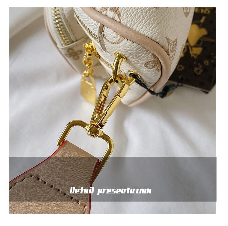 Designer Nisch Retro gedréckte Broschtbeutel fir Dammentasch, Taillebeutel fir Crossbody Fraen Casual Ënneraarmtasch, High-End_voghion.com