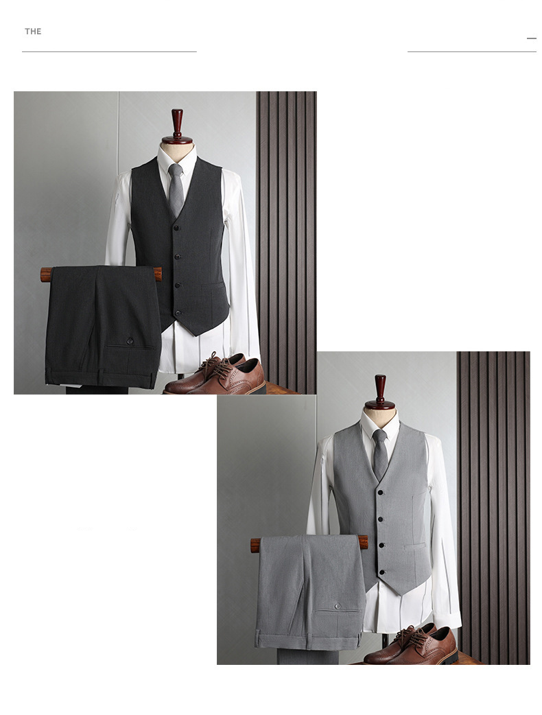 Roupas masculinas Terno de fileira dupla Roupa formal masculina Negócios Casual Moda Slim-Fit Plus Size Banquete Casamento Terno pequeno Homem_voghion.com