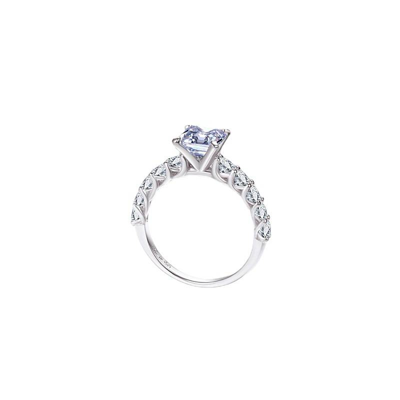 Anello in argento sterling con forma speciale per donna, anello con diamanti Asscher quadrati principessa classici e alla moda, incastonatura ad anello_voghion.com