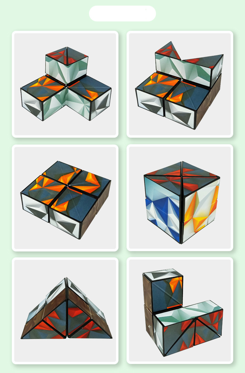 Cubo Mágico Magnético 3D Tridimensional Cubo Mágico Geométrico Mais Vendido Cubo Mágico Magnético em Formato Especial Brinquedos Educativos_voghion.com