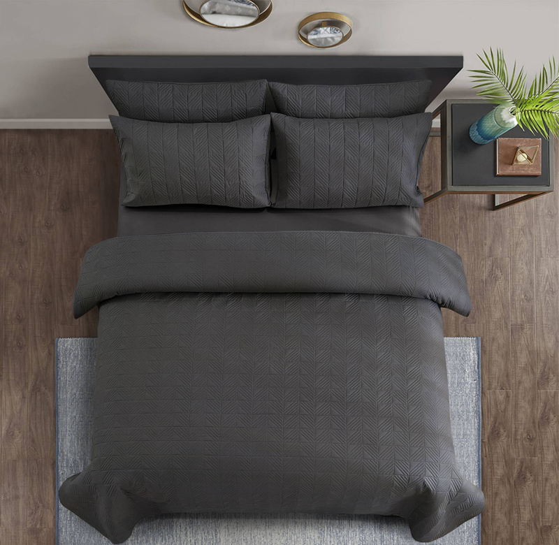 CG36 Bettbezug-Set mit geraden Kanten, quadratisch, geeignet für Schlafzimmer und Wohnzimmer (1 x Tagesdecke + 2 x Kissenbezüge, ohne Bettdecken- oder Kissenkern)_voghion.com