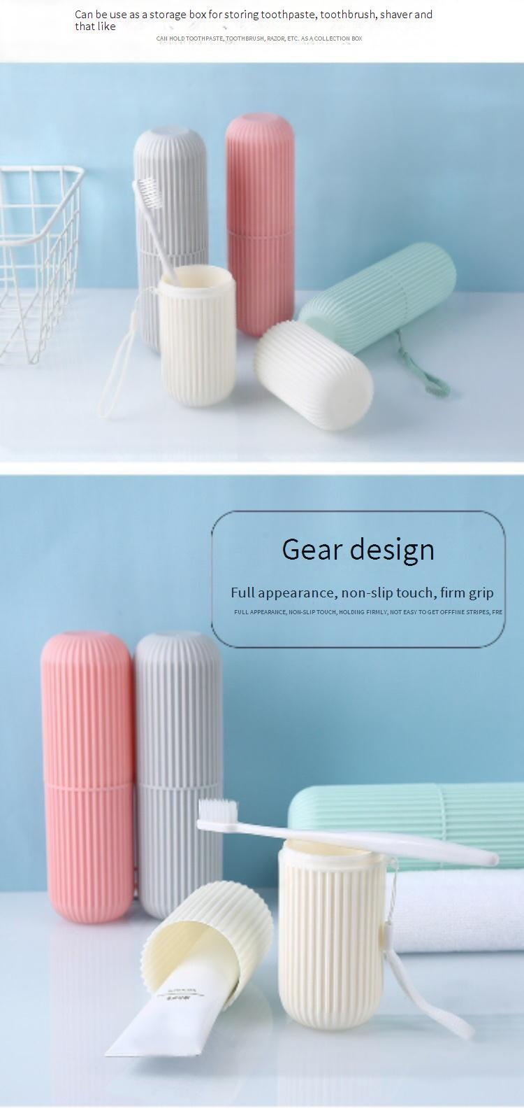 Reise-Zahnbürstenhalter-Etui – Haltbare Aufbewahrungsbox aus Kunststoff für Zahnpasta und Zahnbürsten (kompakt, leicht, Design mit Aufhängehaken, Großpackungsoptionen)_voghion.com