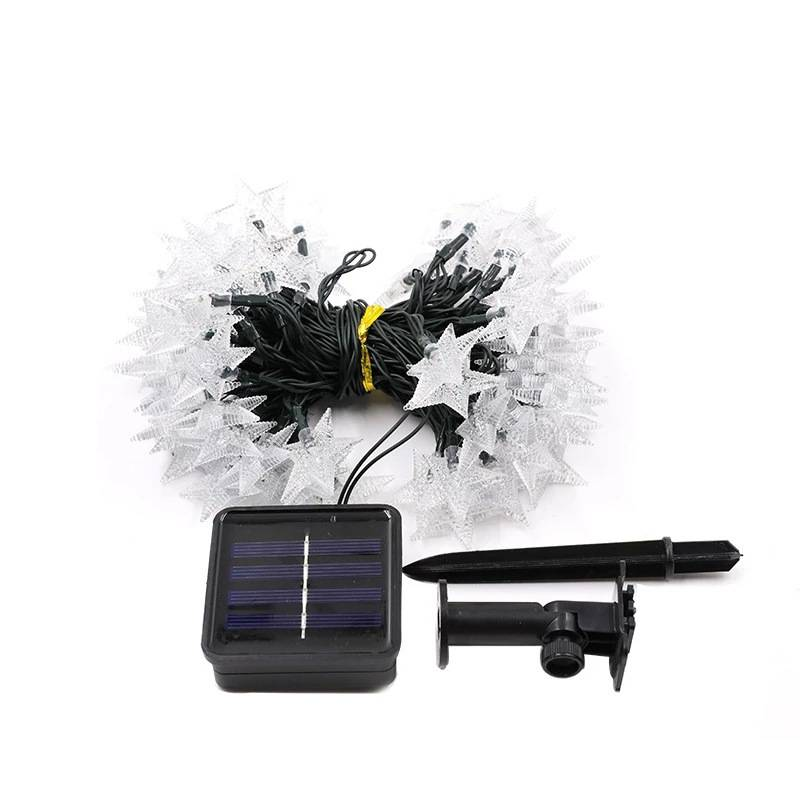 Solar-Sternenlichterkette – 8 Beleuchtungsmodi, wasserdichte PVC-Lichterkette (Warmweiß/Kaltweiß/Farbwechsel)_voghion.com