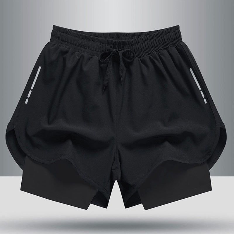Men's Swim Trunks With Double Layer Protection - Loose Fit Quick-Dry Swimming Shorts For Gym, Running & Beach | Anti-Embarrassment Design Sizes_voghion.com