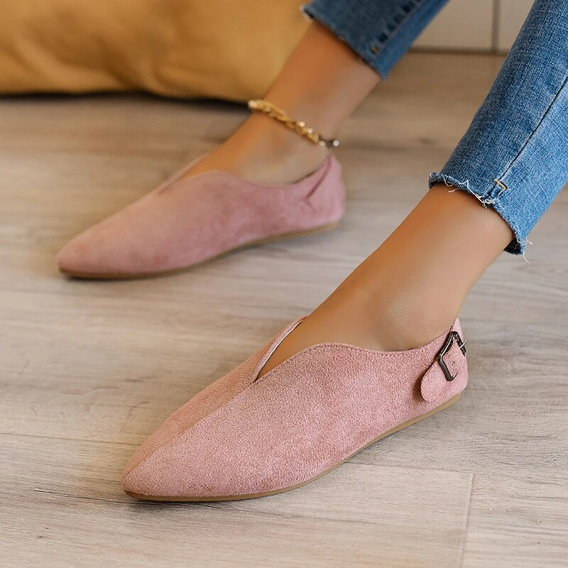Mercury - Mocasines informales nuevos para primavera y verano 2023, suaves, planos, de moda, con punta puntiaguda y náuticos de poca altura para mujer_voghion.com
