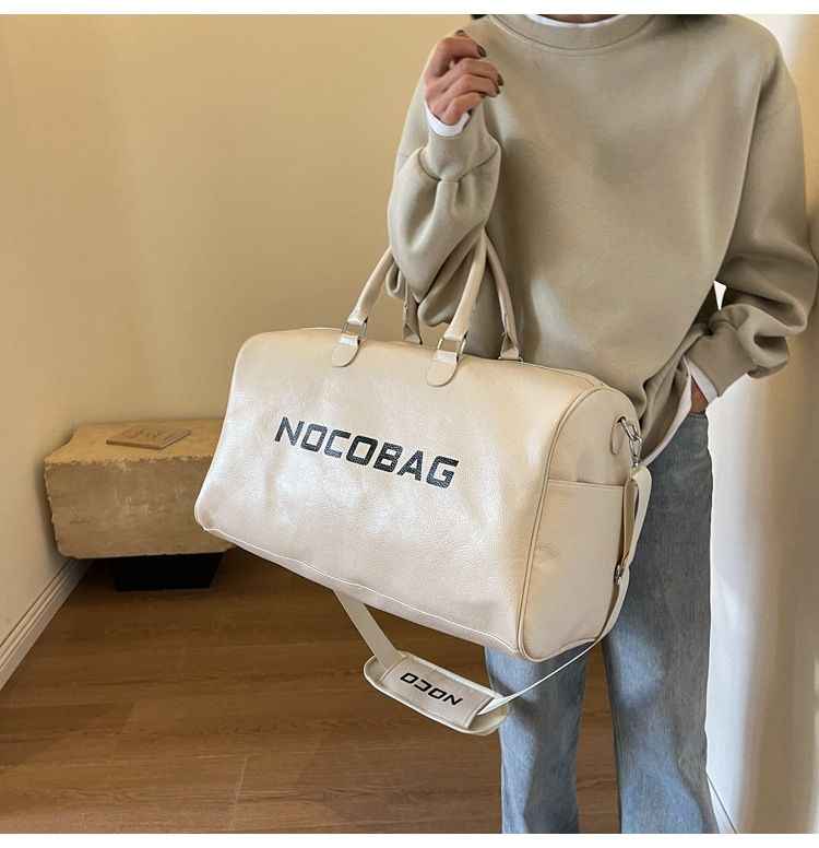 Kostengünstige Leder-Fitness-Frauen-koreanische Cross-Body-Sport-Minimalist-Briefgepäck-Reisetasche mit großer Kapazität_voghion.com
